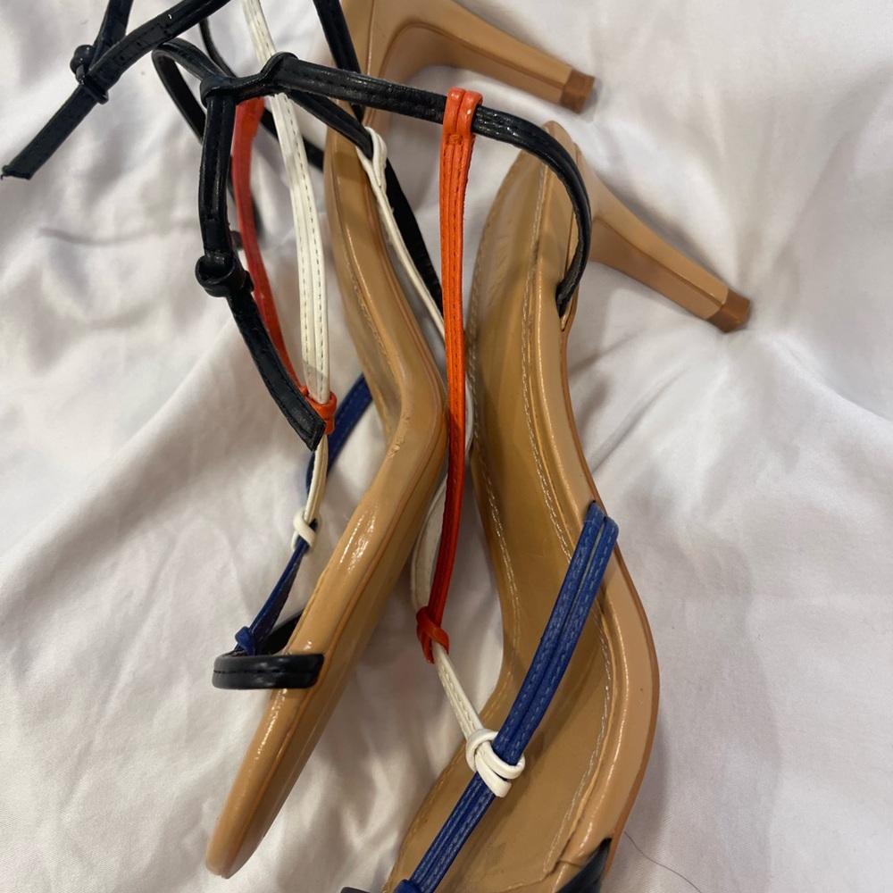 Zara Elegant Multicolor Strappy Sandal heels! Rare!! - Picture 2 of 16